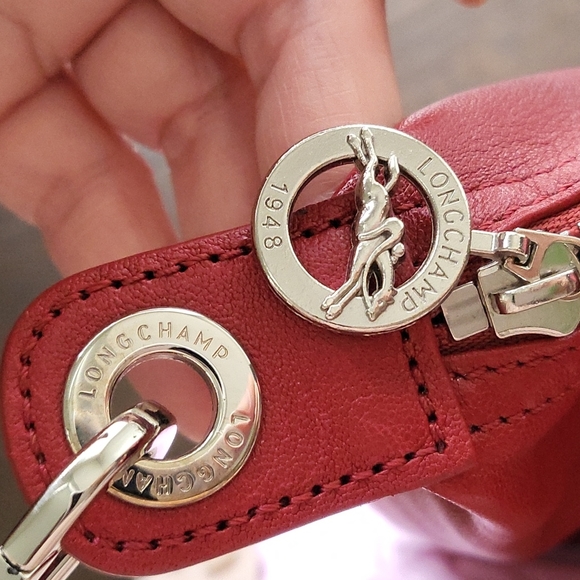 LONGCHAMP Medium Leather Le Pliage Cuir Tote genuine leather discontinued - Picture 6 of 16